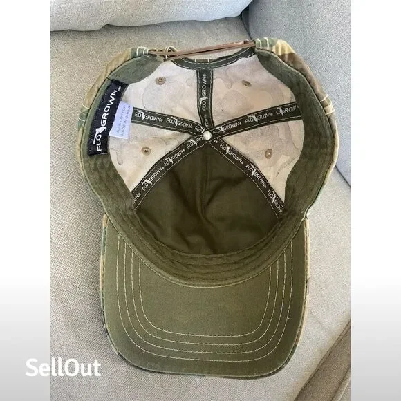 USMC FloGrown Camo Baseball Cap Unisex Adjustable Strapback Hat - Picture 2 of 4